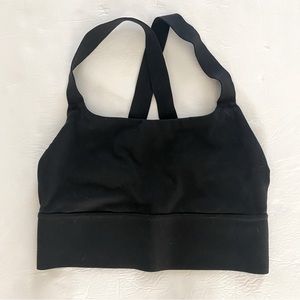 Athleta Cross Back Sports Bra Ava Black Size Xsmall